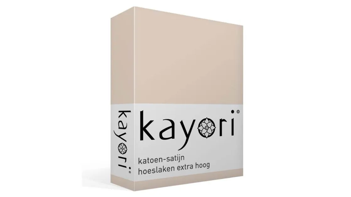Edo katoen-satijn hoeslaken extra hoog