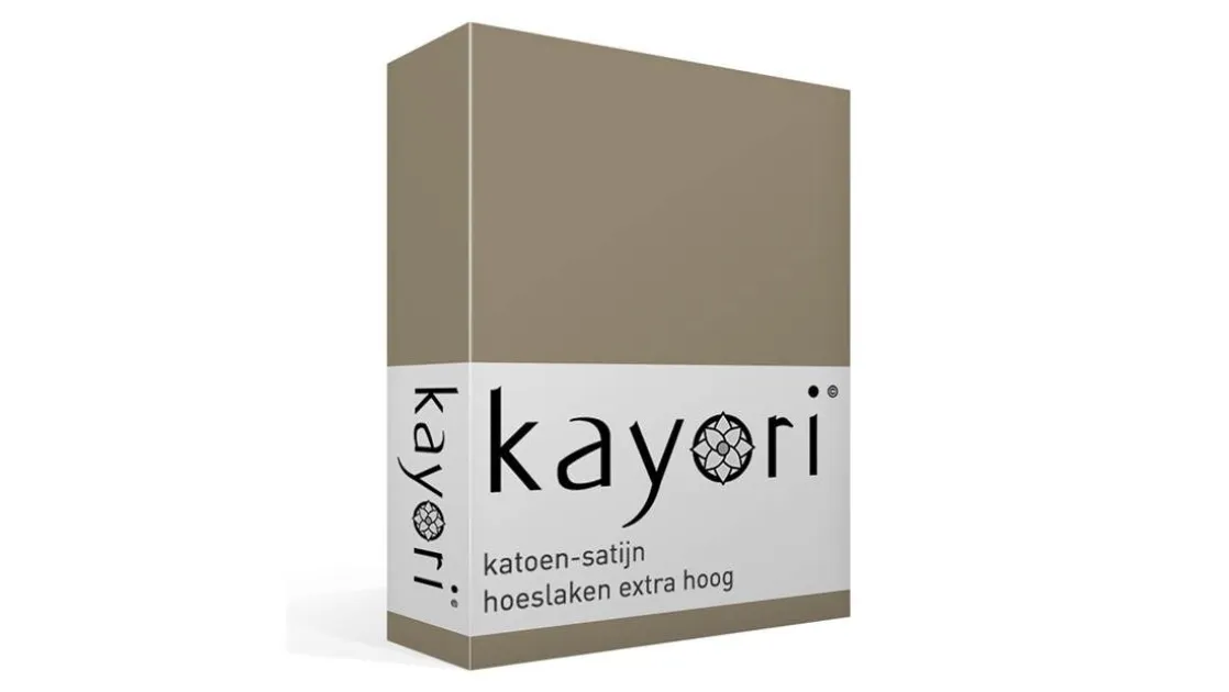 Edo katoen-satijn hoeslaken extra hoog