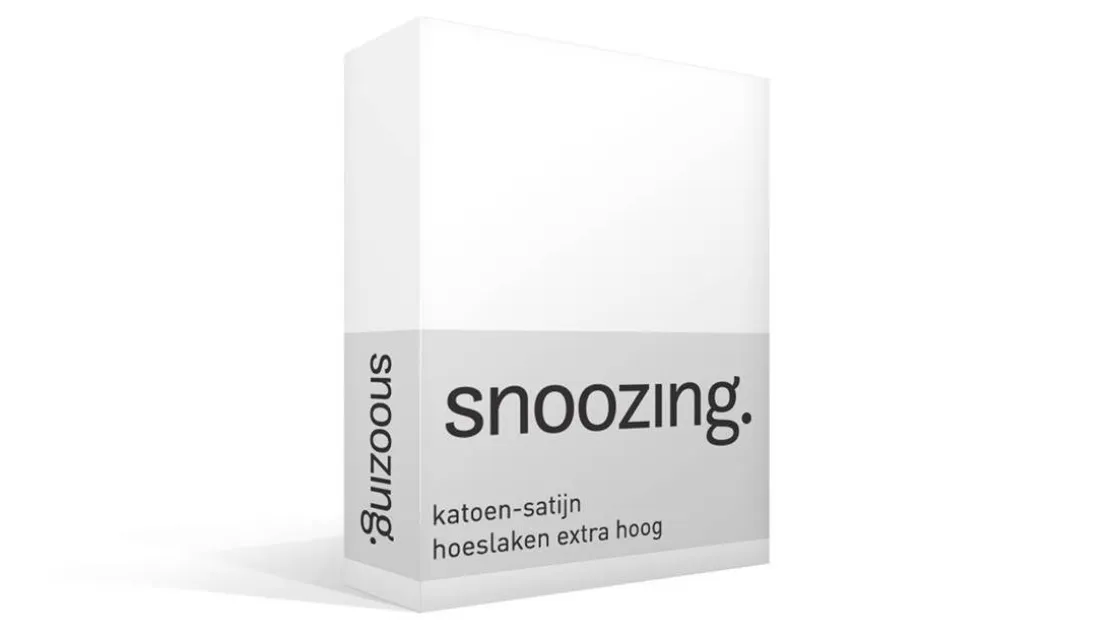 katoen-satijn hoeslaken extra hoog