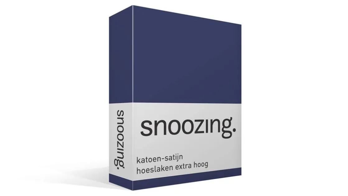 katoen-satijn hoeslaken extra hoog