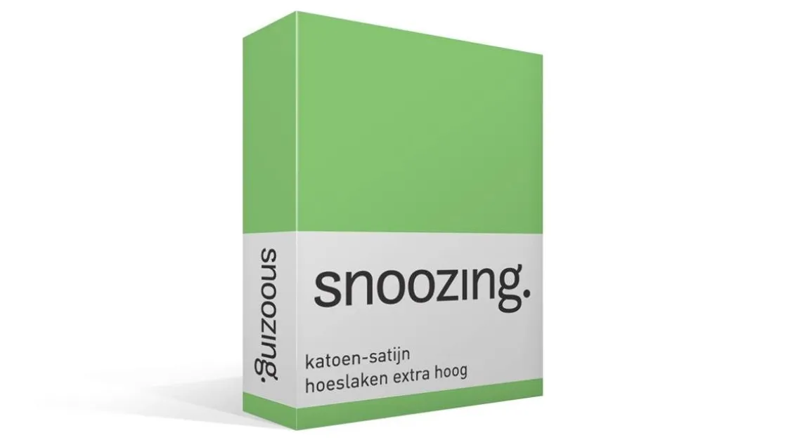 katoen-satijn hoeslaken extra hoog