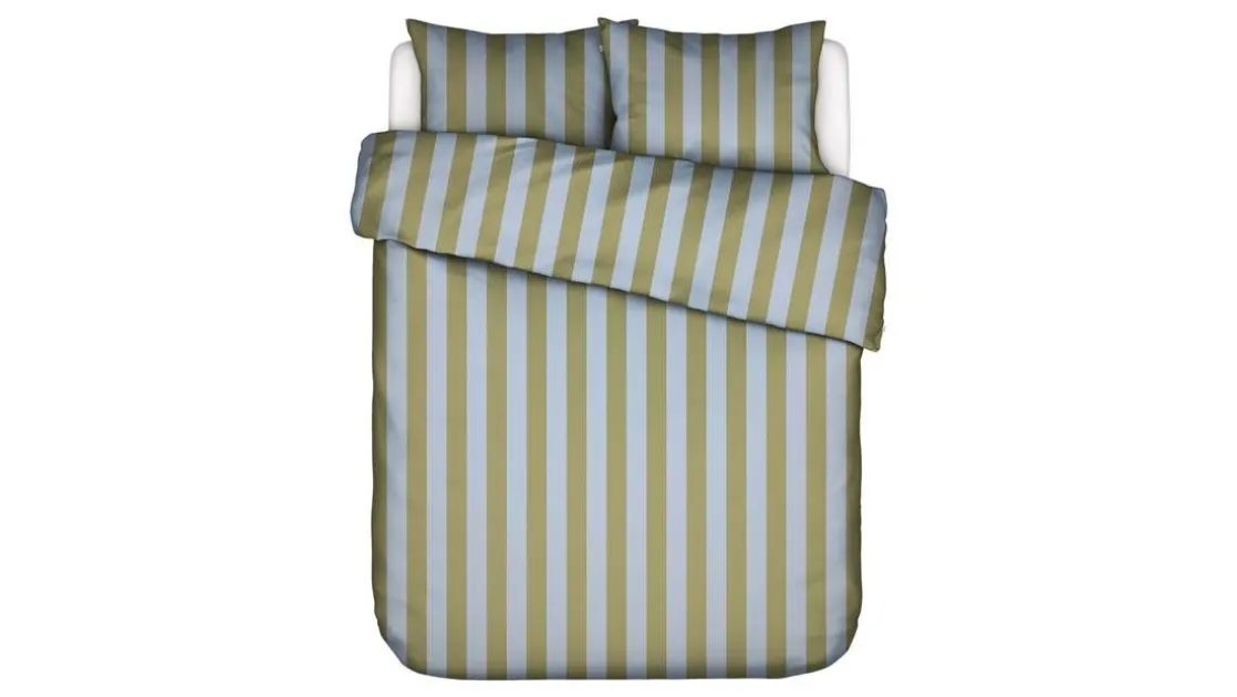 Minte Stripe dekbedovertrek