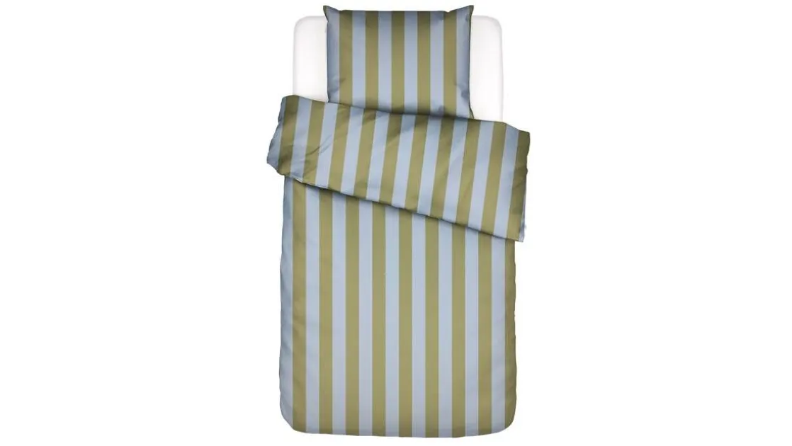 Minte Stripe dekbedovertrek