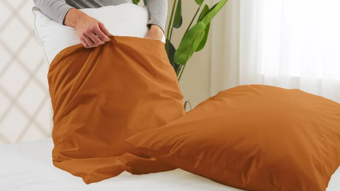 percale katoen kussenslopen (set van 2)