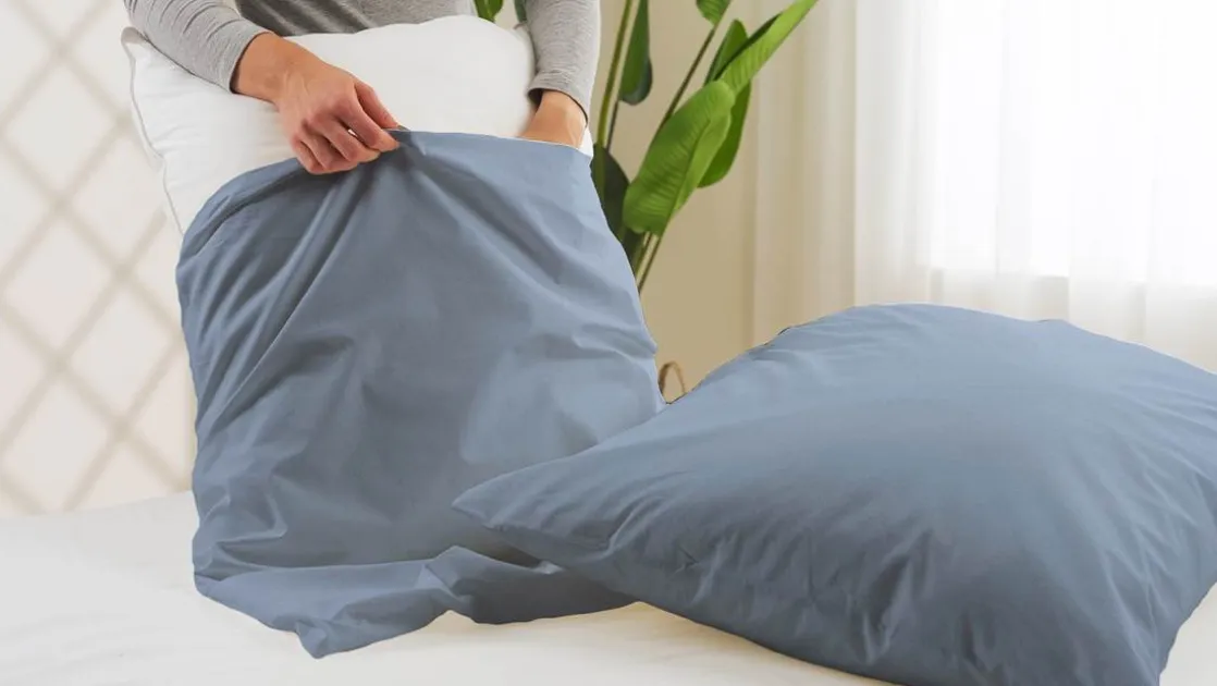 percale katoen kussenslopen (set van 2)