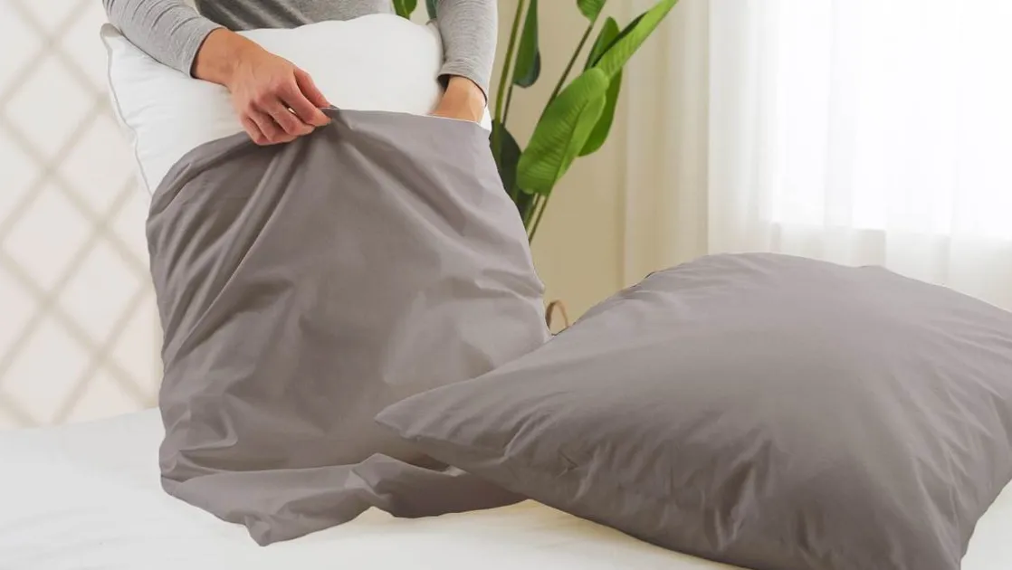 percale katoen kussenslopen (set van 2)
