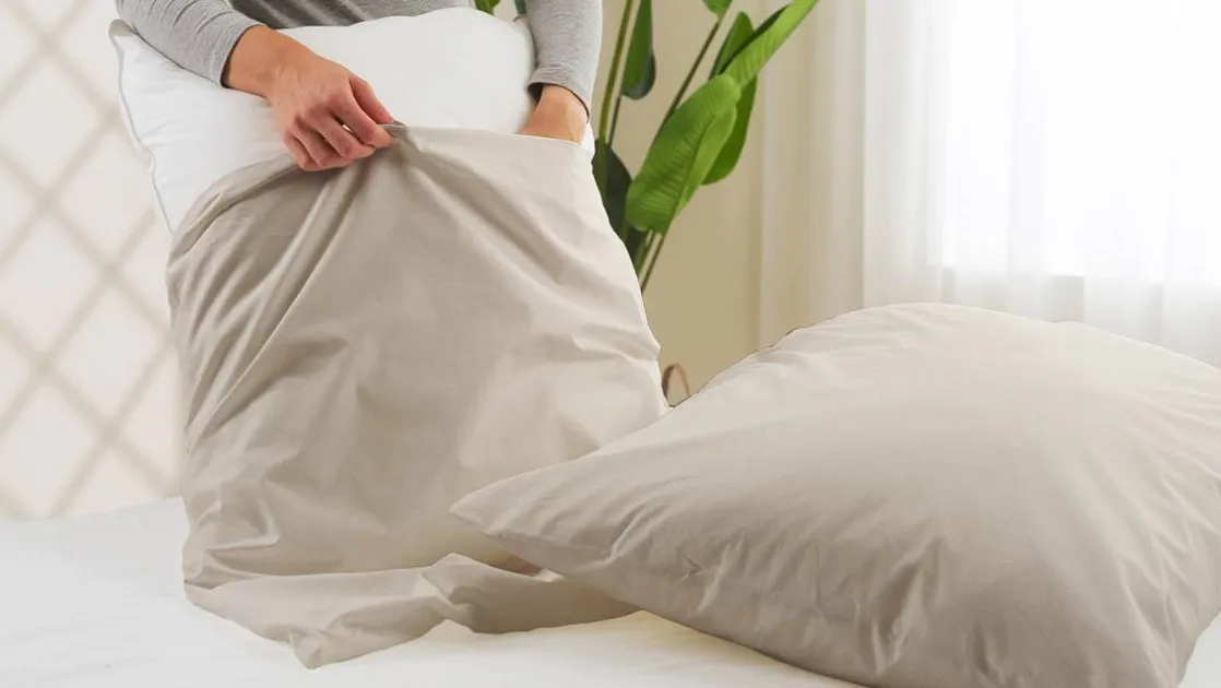 percale katoen kussenslopen (set van 2)