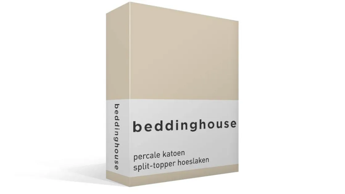 percale katoen split-topper hoeslaken