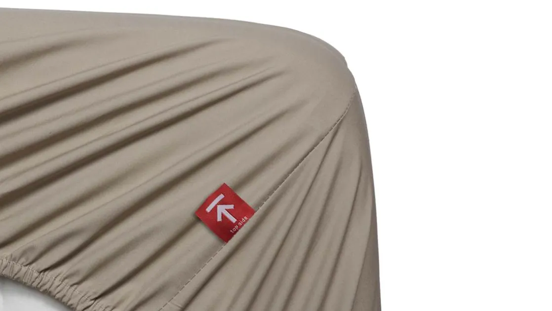 percale katoen split-topper hoeslaken
