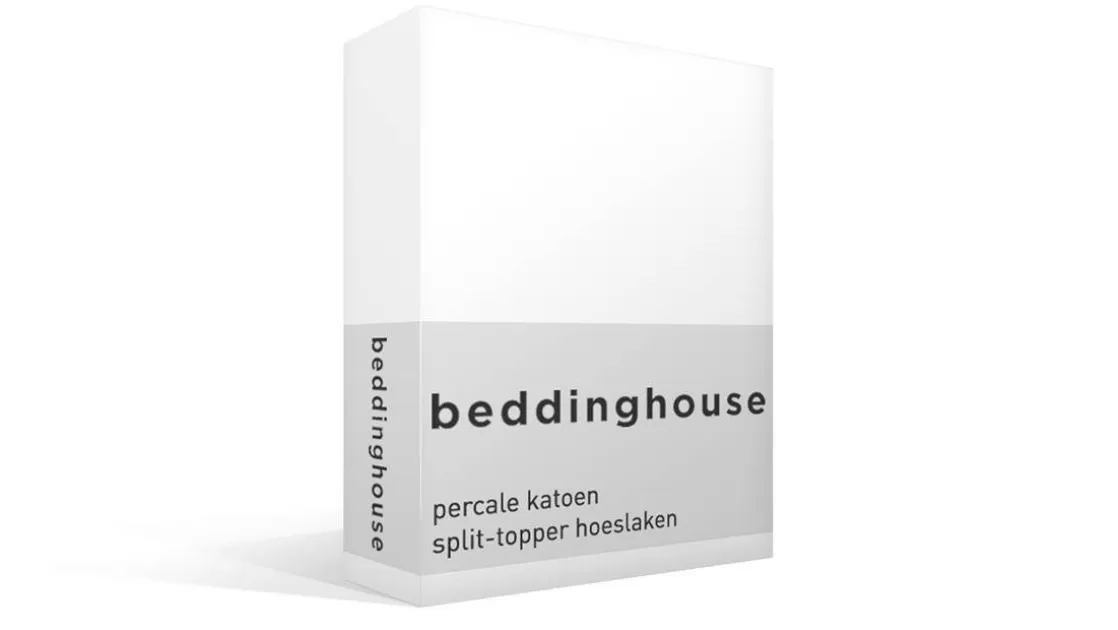 percale katoen split-topper hoeslaken