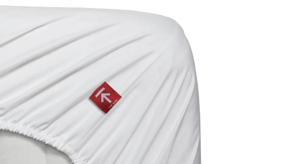 percale katoen split-topper hoeslaken