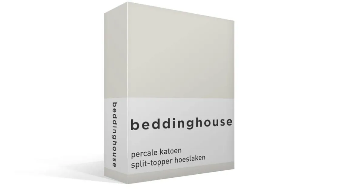 percale katoen split-topper hoeslaken