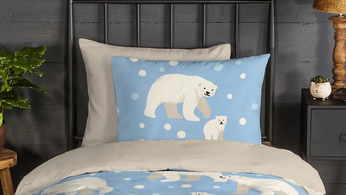 Polar Bear flanel dekbedovertrek