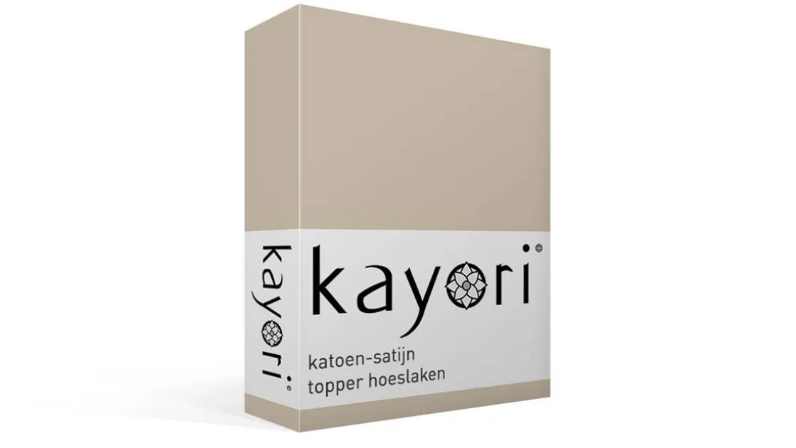 Saya katoen-satijn topper hoeslaken