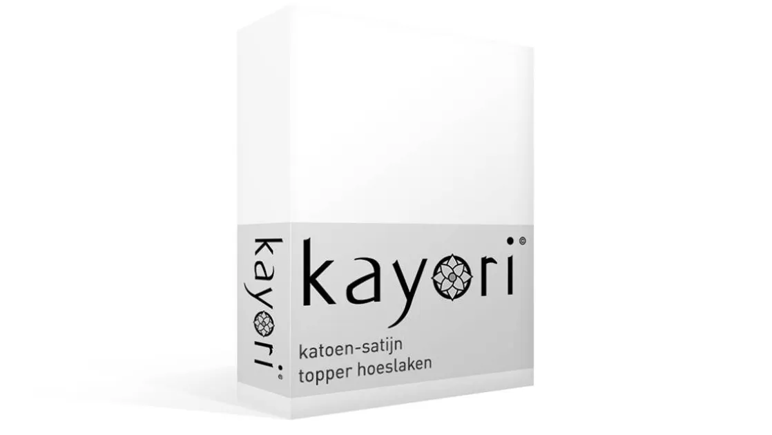 Saya katoen-satijn topper hoeslaken