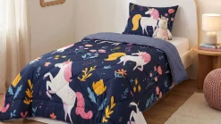 Unicorn Garden wasbaar dekbed