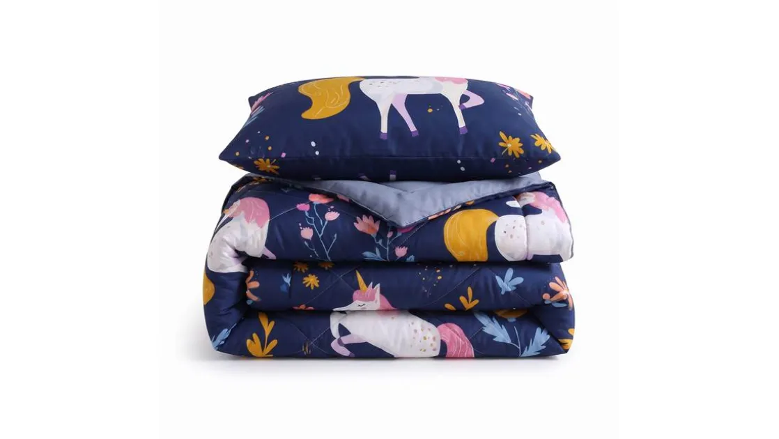 Unicorn Garden wasbaar dekbed