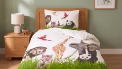 Zie Zoo flanel dekbedovertrek