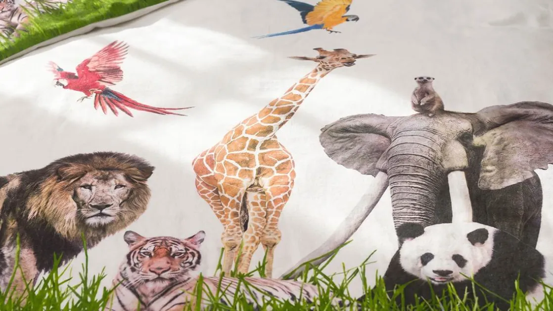 Zie Zoo flanel dekbedovertrek