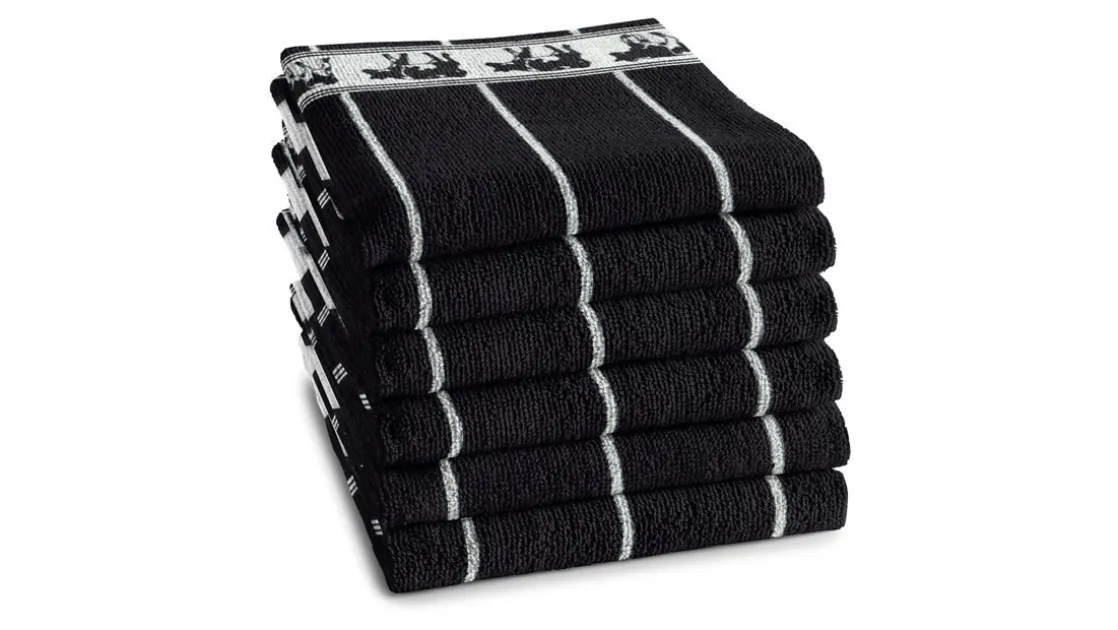 Zwart Bont keukendoek (set van 6)