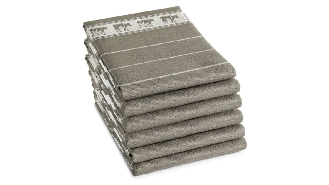 Zwart Bont theedoek (set van 6)